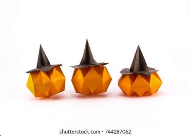 Halloween Origami Pumpkin Jackolantern On White Stock Photo 744287056 | Shutterstock