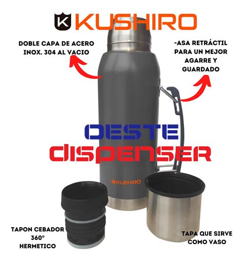 Termo Kushiro Ds607v De Acero Inoxidable 1l Gris Abete