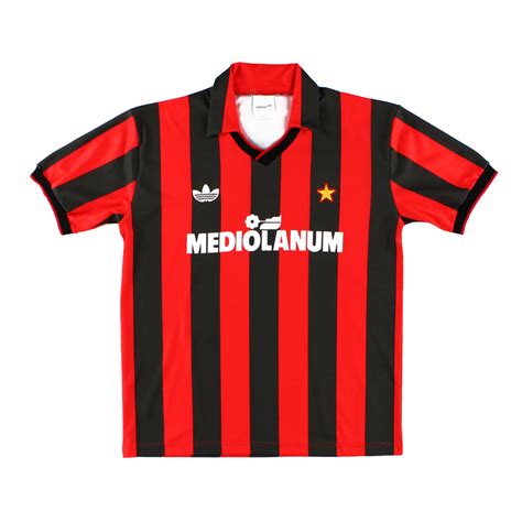 Camiseta Retro 1991 92 AC Milan Primera Equipación Local Hombre Adidas