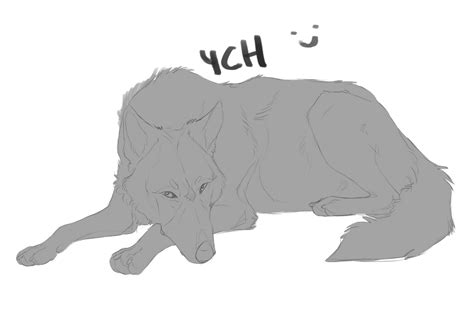 Wolf Laying Down Ych By Bleuzye On Deviantart