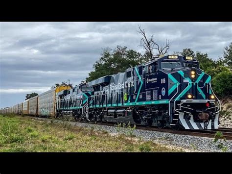 Florida East Coast New Paint Scheme On Train At Cocoa Florida