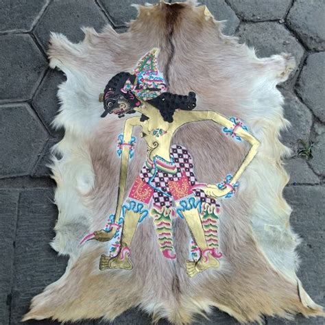 Jual LUKISAN LEMBARAN WAYANG KULIT RADEN WERKUDARA BIMA KULIT FULL BODY