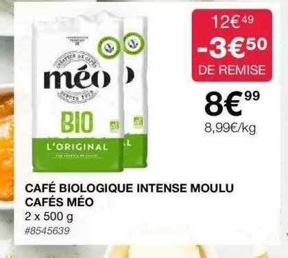 Promo Café biologique intense moulu cafés méo chez Costco