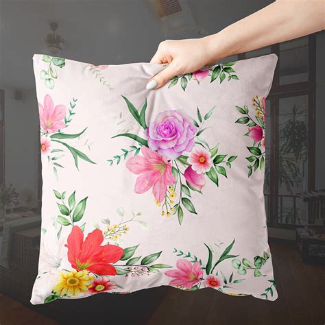 Velvet Digital Print Cushion Cover Multicolor Plw