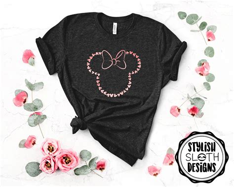 Rose Gold Minnie Bow Disney Shirt Mickey Mouse Shirt Disney Etsy