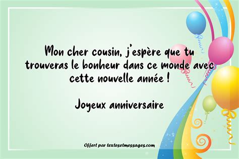 Textes Et Messages D Anniversaire Pour Son Cousin