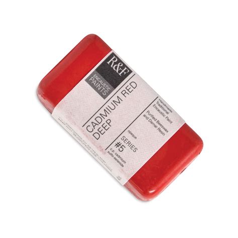 R F Encaustic Paint Block Cadmium Red Deep 40 Ml Block Michaels