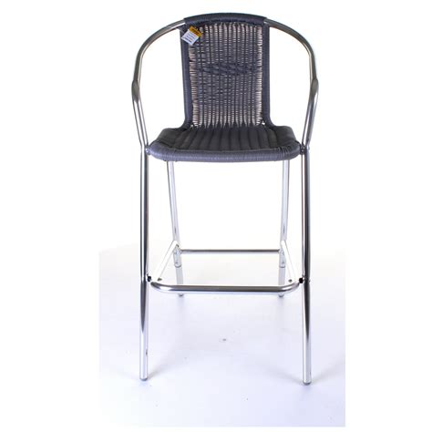 Kingstown Grey Wicker Bar Stool