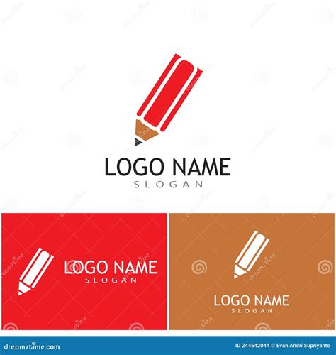 Pencil Logo Template Vector Symbol Design Stock Vector Illustration