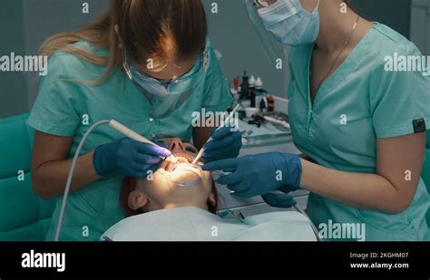 Ultrasonic Cleaning Of Teeth Removal Of Solid Teeth Stock Video Footage Alamy