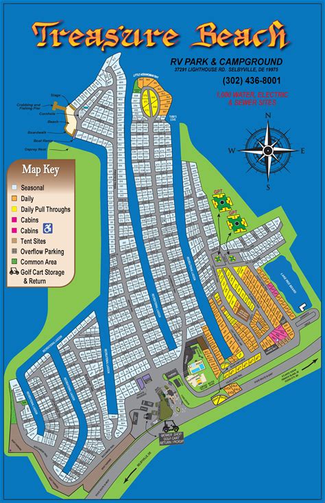 Park Map — Treasure Beach RV Park & Campground | Fenwick Island, DE