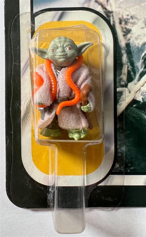 Vintage Star Wars Esb Yoda Orange Snake Kenner Unpunched Moc Sealed