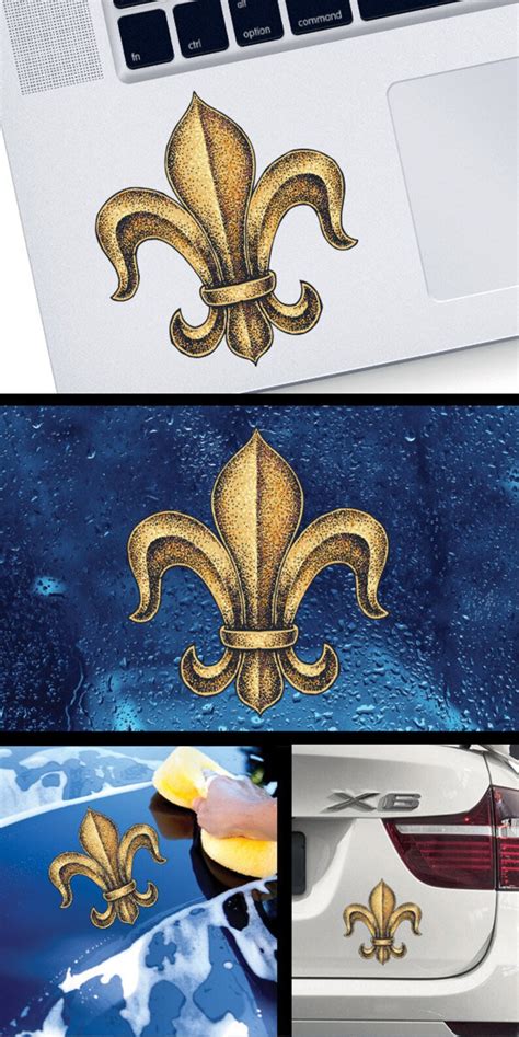 Decal Sticker Fleur De Lis Lily Flower Decorative Catholic Etsy