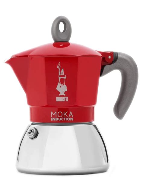 Bialetti Espressokocher New Moka Induktion Tassen Rot Kaffee