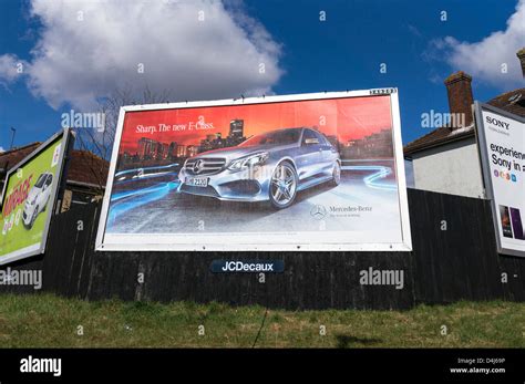 Mercedes Benz Advertising Poster On Billboard Stock Photo Alamy