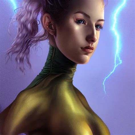 Painting Of A Female In A Skintight Dress By Dan Stable Diffusion