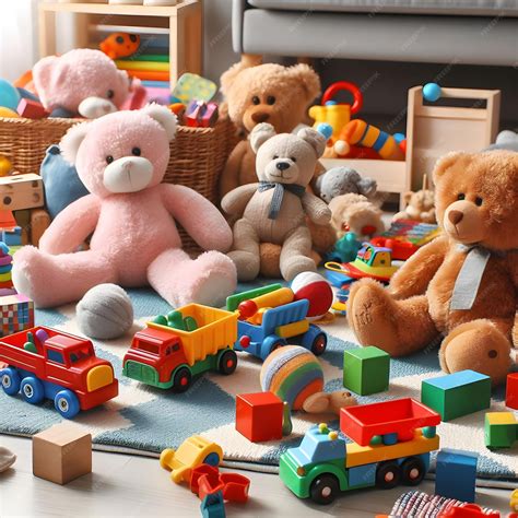 Premium Photo | Different toys and teddy bears