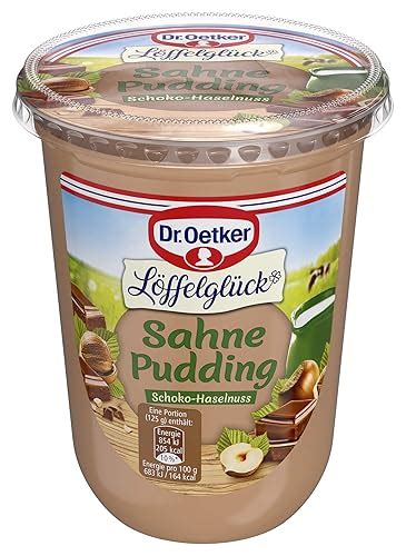 Dr Oetker Löffelglück Sahne Pudding Schoko Haselnuss 500 g fertiger