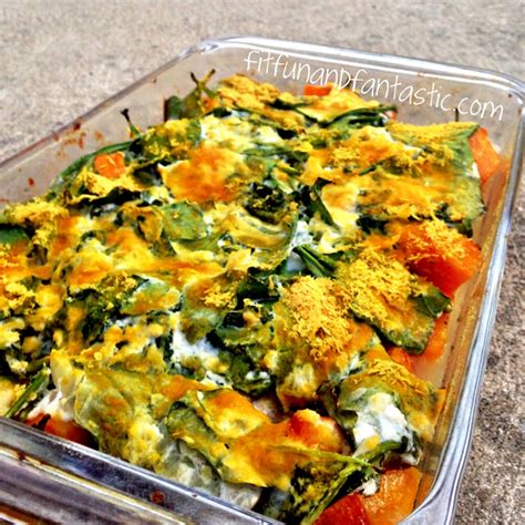 Creamy Butternut Squash Spinach Casserole