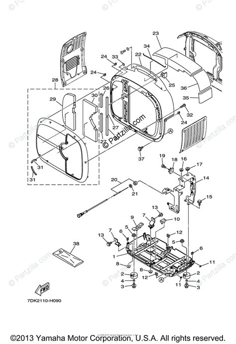 Yamaha Power Equipment Ef2000is Oem Parts Diagram For Frame