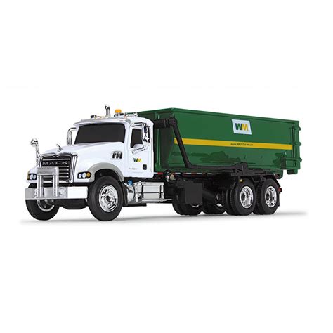 Mack Granite Roll Off Truck With Tub Style Container Wm Whitegreen