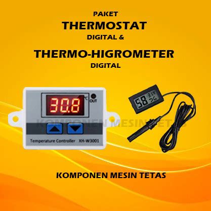 Jual Paket Thermostat Termostat Digital Xh Termometer Higrometer Dengan