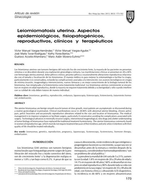 Leiomiomatosis Uterina Ariana Reyes Udocz