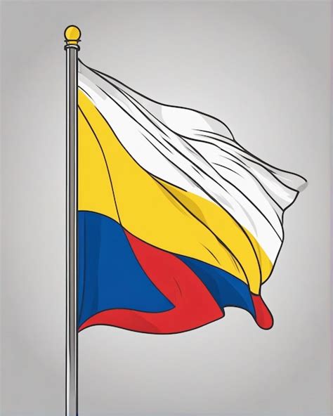 Premium AI Image | Colombia flag art illustration