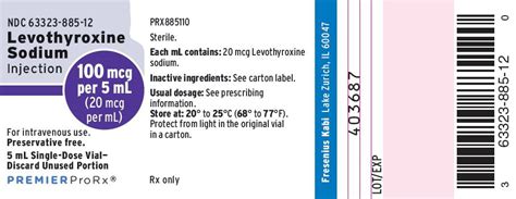 Levothyroxine Sodium Injection Solution