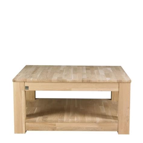 Table basse bois 85x85 carrée Gerarda Couleur C Achat Vente