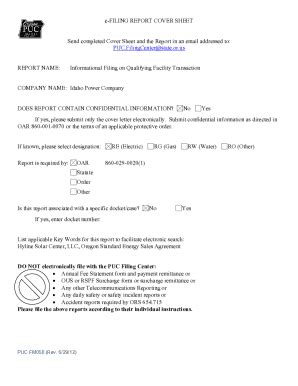 Fillable Online Re Oar Compliance Informational Filing