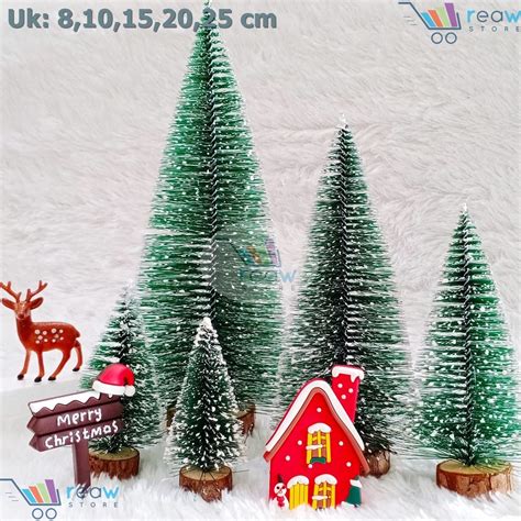 Jual Hiasan Pajangan Pohon Natal Salju Mini Merry Christmas Snow Tree