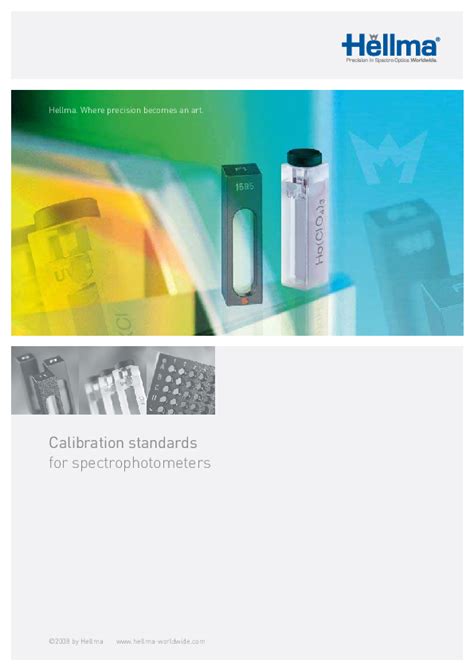 (PDF) Calibration standards for spectrophotometers