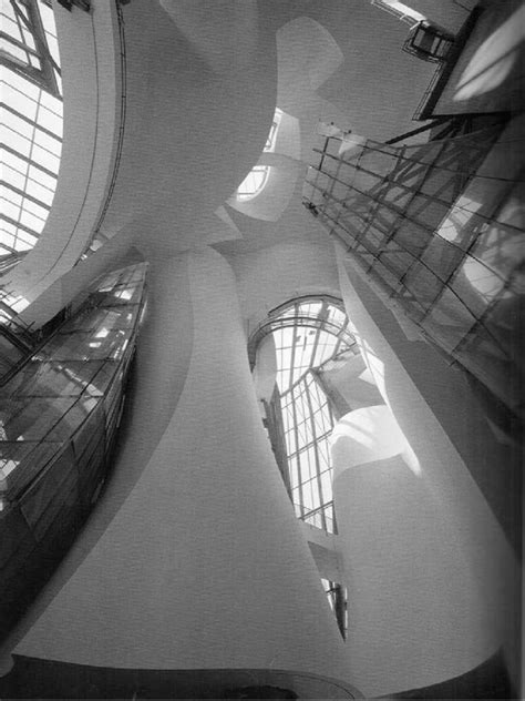 Interior view of the Guggenheim Museum in Bilbao. In the interior Gehry ...