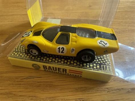 Bauer Ho Slot Car Ford L Yellow Gold Box W Label Tyco