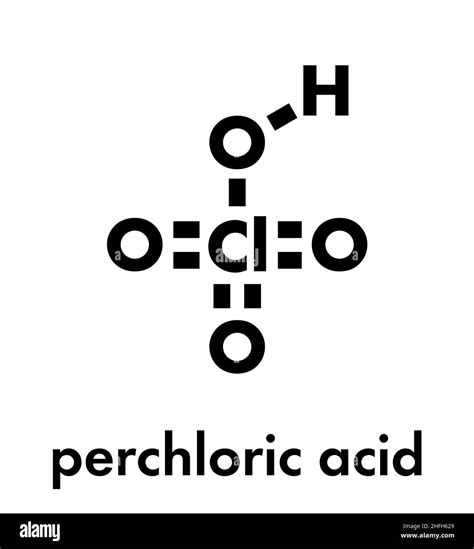 Perchloric Acid Superacid Molecule Skeletal Formula Stock Vector Image