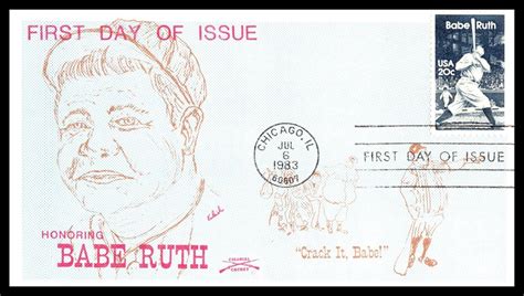 Kappys US FDC Babe Ruth Baseball Collection 8 Scott 2046 SEE ALL 8