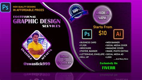 Creative Fiverr Gig Design For Graphic Designers In Photoshop Cc