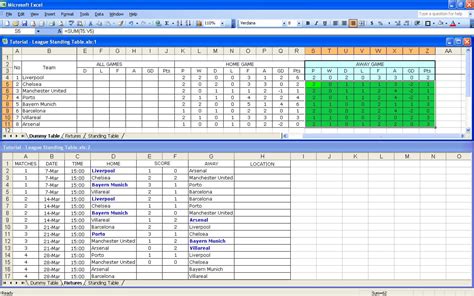 Create Your Own Soccer League Fixtures And Table Excel Templates