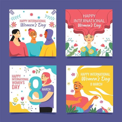 International Womens Day Social Media Posts 5137695 Vector Art At Vecteezy