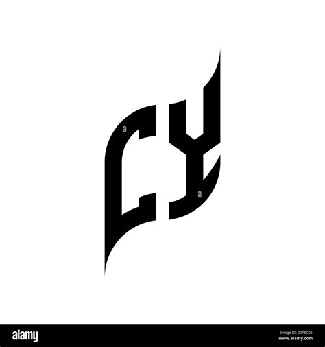 Cy Monogram Geometric Shape Style Template Monogram Initial Design