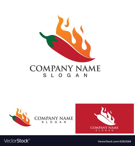 Chili Pepper Logo Icon Design Template Royalty Free Vector