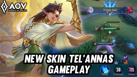 AOV NEW SKIN TEL ANNAS GAMEPLAY ARENA OF VALOR YouTube