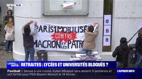 Contre la réforme des retraites les syndicats lycéens et étudiants