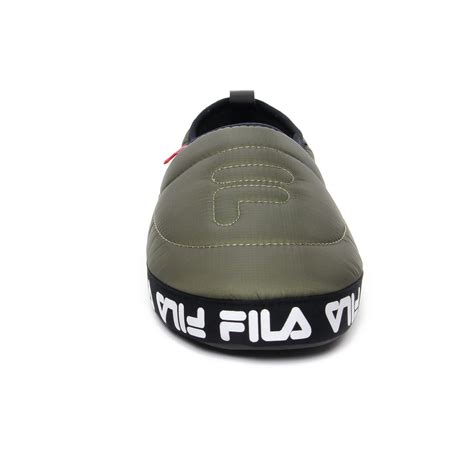 Fila Comfider Olive Chaussons Vert Kaki Automne Hiver Chez Trois Par