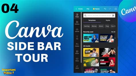 Canva Design Tutorial Editor Side Panel Explained Canva For Beginner