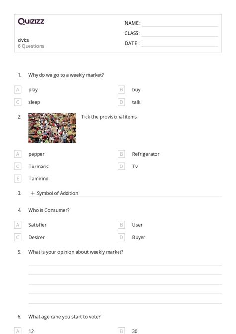 50 Civics Worksheets For 6th Class On Quizizz Free Printable