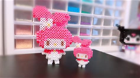 Vlog My Melody 3d Character Cup With Perler Beads 3d Perler How To