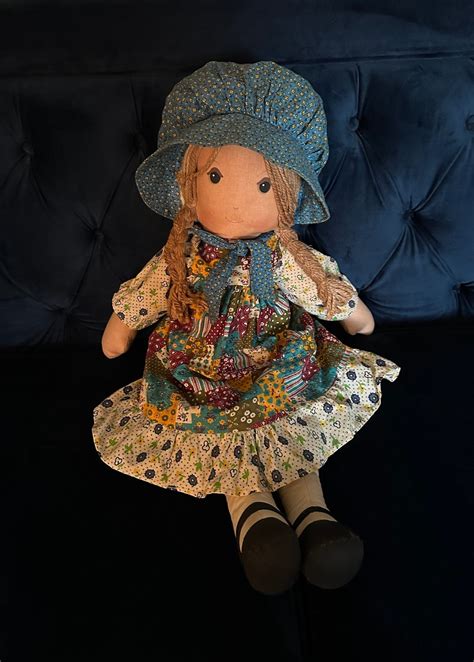 Vintage Holly Hobbie Rag Doll Knickerbocker 26 Tall Etsy