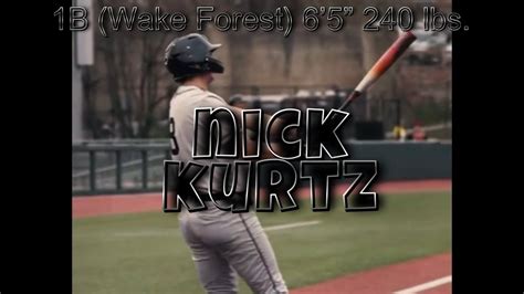 NICK KURTZ 1B Wake Forest 2024 MLB Draft TOP Prospect Video Profile